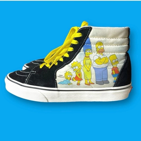 Vans The Simpsons Shoes High Tops Suede and Canvas Special Edition Size 8.5 Men - Picture 3 of 11